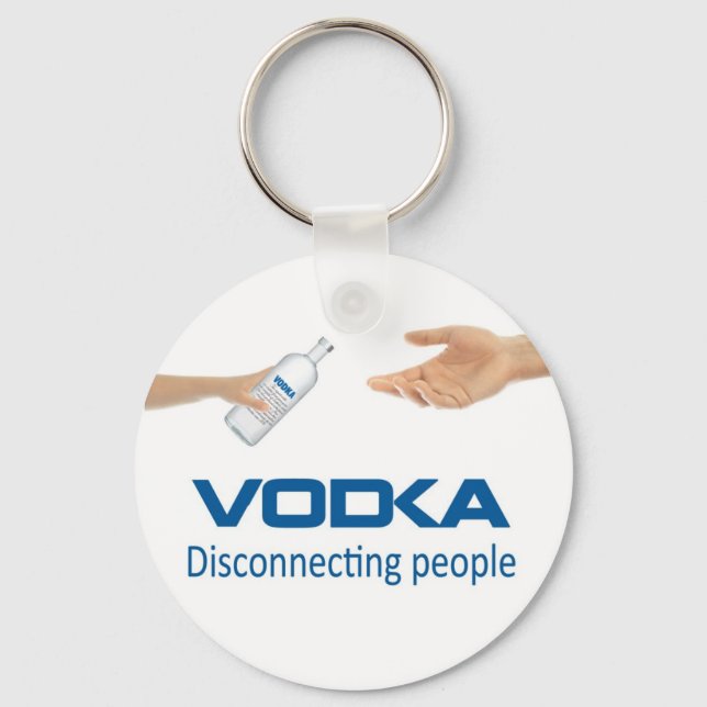 Porta chaves Vodka - Disconnecting people Keychain (Front)