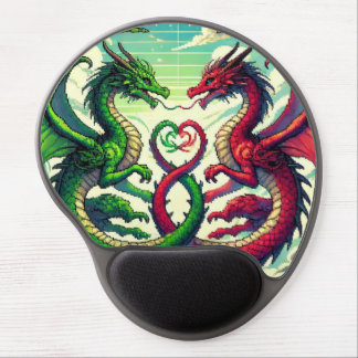 PORTA MOUSE DANCING DRAGONS GEL MOUSE PAD