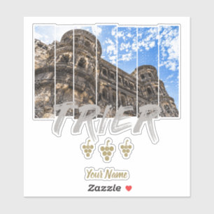 Porta Nigra in Trier vintage Moselle Souvenir Sticker
