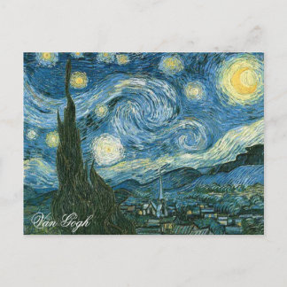 PORTABLE ART: STARRY NIGHT POSTCARD
