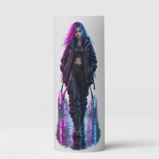 Portable bottle pillar candle
