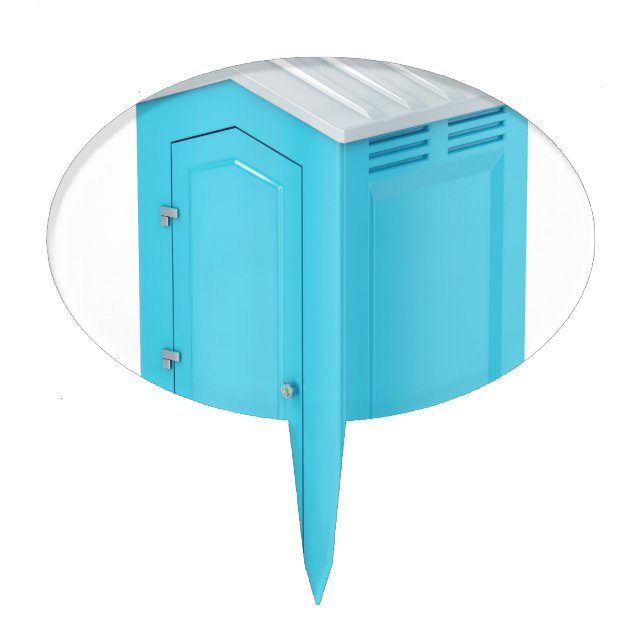 Portable chemical toilet cake topper (Front)