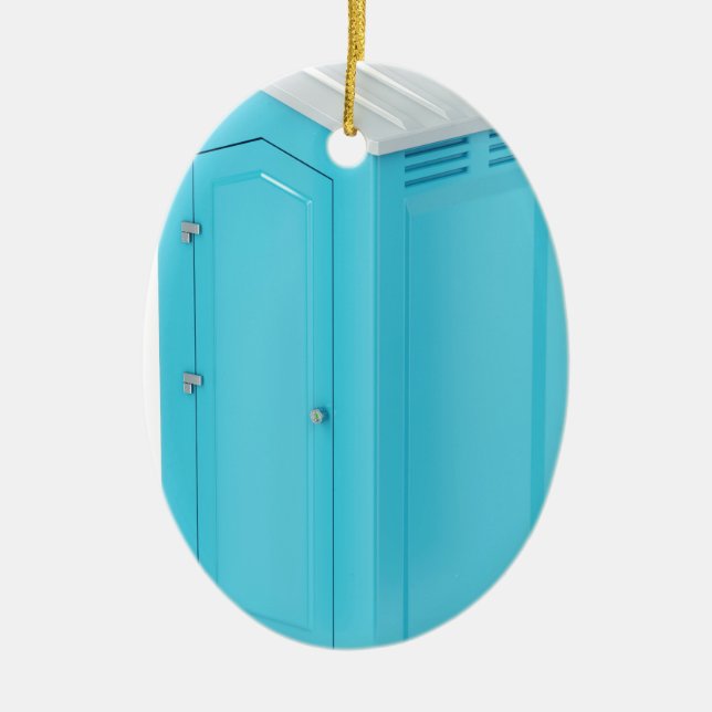 Portable chemical toilet ceramic ornament (Front)
