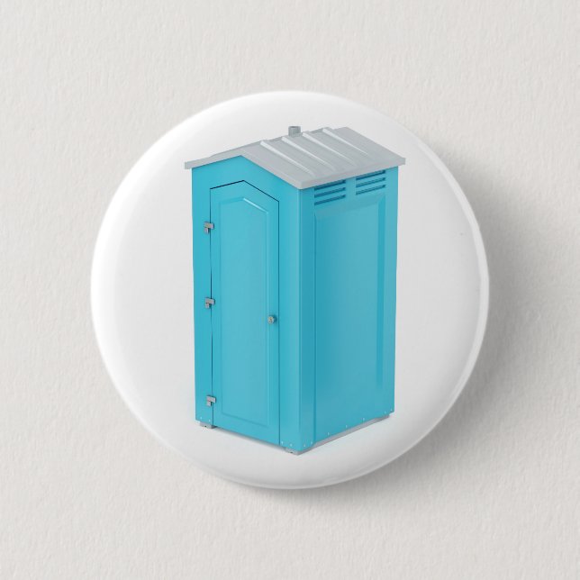 Portable chemical toilet pinback button (Front)