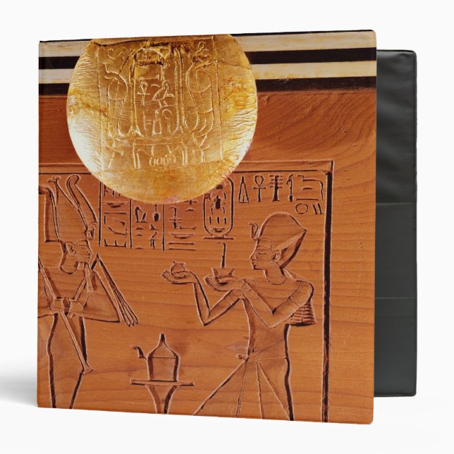 Portable chest, detail of Tutankhamun 3 Ring Binder (Front/Inside)