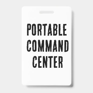 Portable command center badge