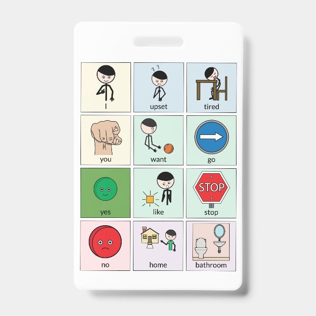 Portable Communication Board Badge (Front)