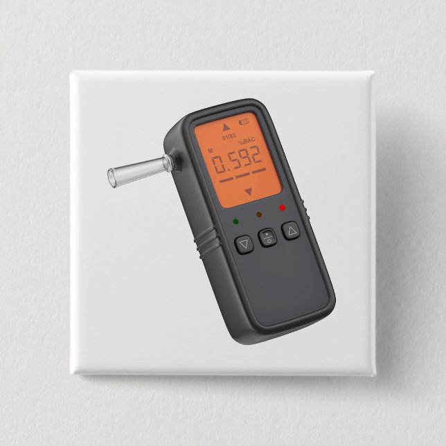 Portable digital breathalyzer button (Front)