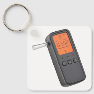 Portable digital breathalyzer keychain