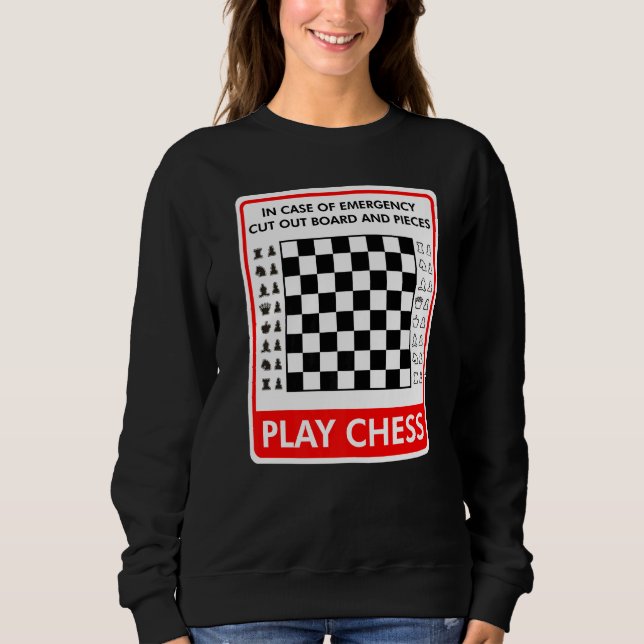 Portable Emergency Travel Chess Board Sweatshirt (Front)