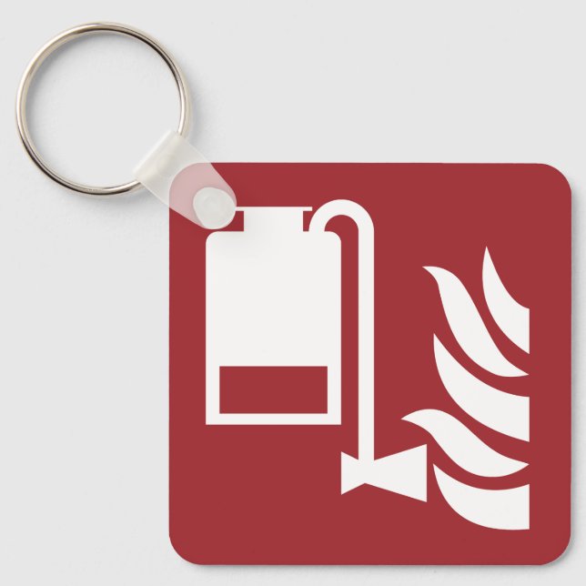 Portable Foam Applicator Unit Safety Sign Keychain (Front)