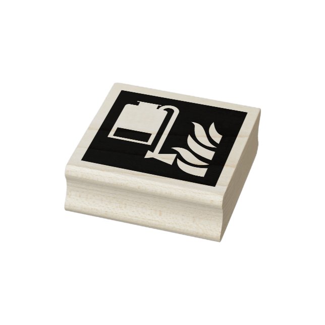 Portable Foam Applicator Unit Safety Sign Rubber Stamp (Stamp)