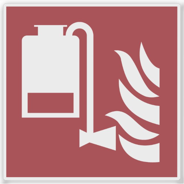Portable Foam Applicator Unit Safety Sign Sticker (Front)