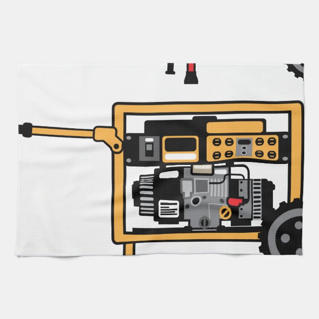 Portable Generator vector Kitchen Towel (Horizontal)