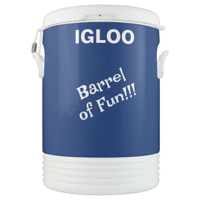 Portable Insulated Navy Blue Cooler for Drinks Out (Back)