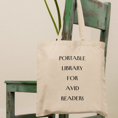 Portable Library Book Lovers Librarian Gift Tote Bag