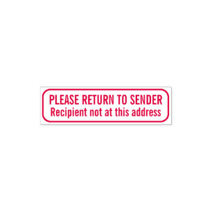Portable Pocket Rubber Stamp Return to Sender RTS