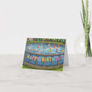 portable pool birthday card