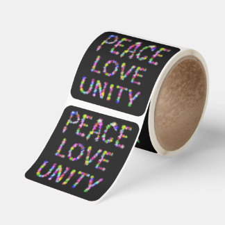 Portable Positivity | Peace & Love Floral Unity Square Sticker