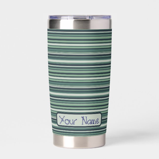 Portable Striped Tumbler – Your Go-To Travel Mug (Front)