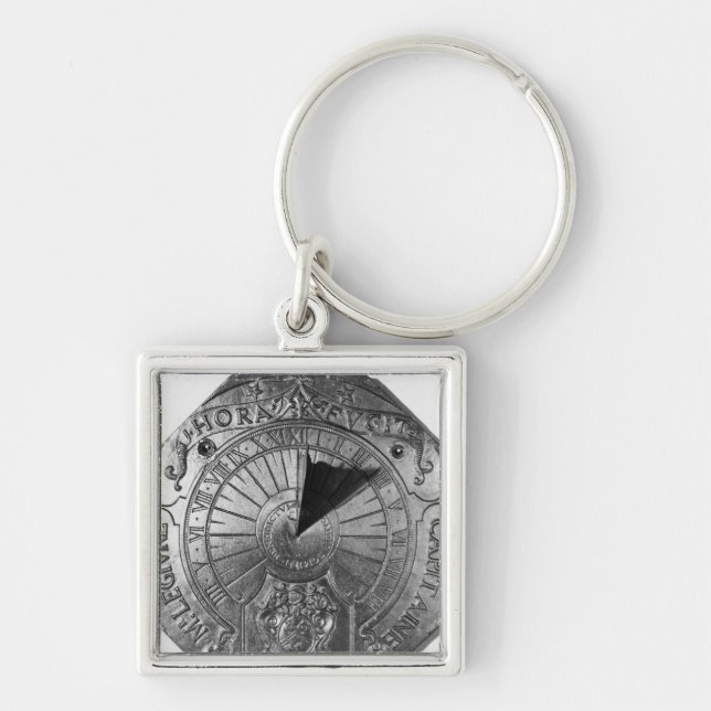 Portable Sundial, from Sierk Castle  1756 Keychain (Front)
