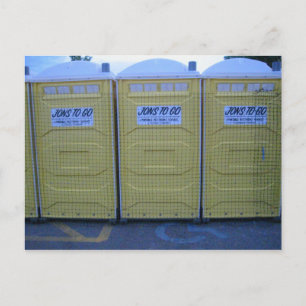 Portable Toilets Postcard