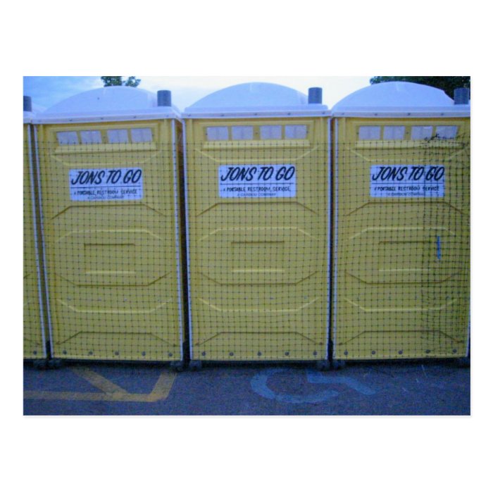 Portable Toilets Postcard