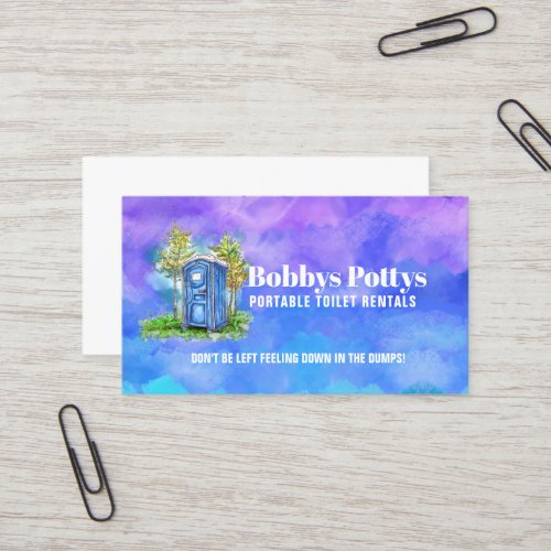 Portable Toilets Slogans Business Card