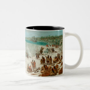 Portage Around the Falls of Niagara at Table Rock Two-Tone Coffee Mug