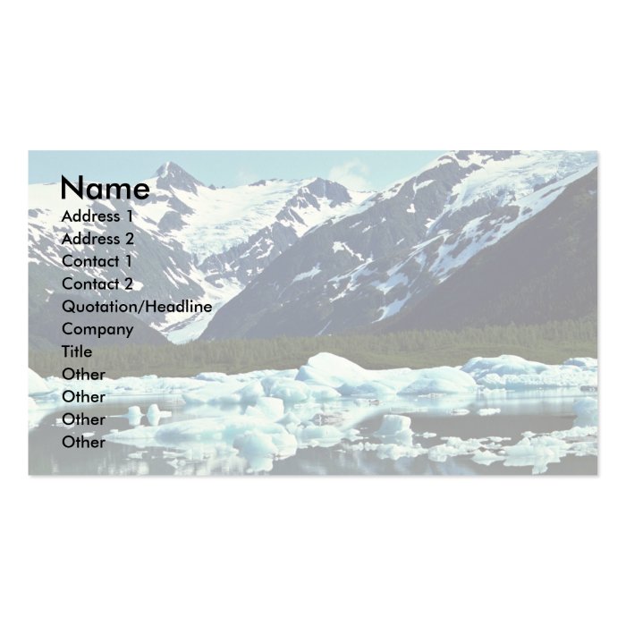 Portage Glacier, north of Port Seward, Alaska Business Cards