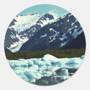 Portage Glacier, north of Port Seward, Alaska Classic Round Sticker