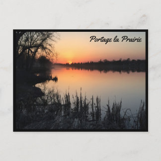 Portage la Prairie - Sunset on Crescent Lake 2 Postcard