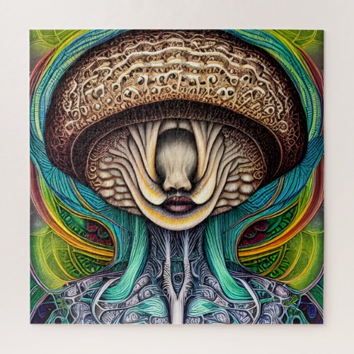 Portait of a Mushroom With Human Features Jigsaw Puzzle