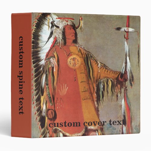 Portait of Indian Chief Mato_Tope by George Catlin 3 Ring Binder