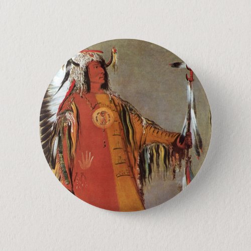 Portait of Indian Chief Mato_Tope by George Catlin Button
