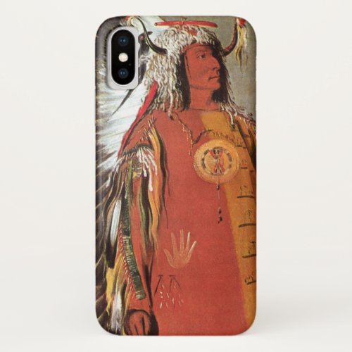 Portait of Indian Chief Mato_Tope by George Catlin iPhone X Case