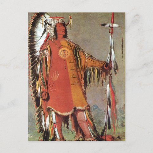 Portait of Indian Chief Mato_Tope by George Catlin Postcard