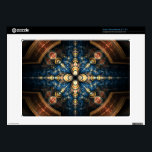 Portal Acer Chromebook Skin<br><div class="desc">Acer Chromebook custom skin design from "Portal, " an Apophysis fractal by Susan Wallace. Copyright © 2010, Susan Wallace. An array of geometric shapes in glistening shades of orange and blue radiate from a central point, all surrounded by arches of gold. High quality image resolution with glossy finish. Laminated vinyl;...</div>