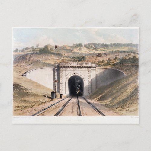 Portal of Brunels box tunnel near Bath Postcard