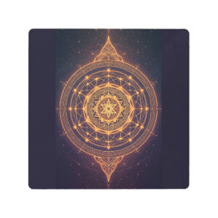Portal of the Infinite Light – A Sacred Mandala Metal Print