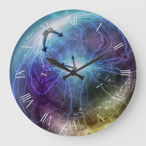 Portal of time large clock