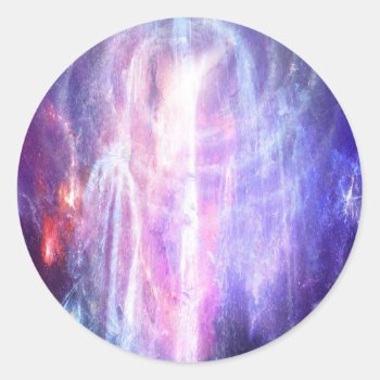 Portal The Anywhere Classic Round Sticker by Eyeofillumination at Zazzle