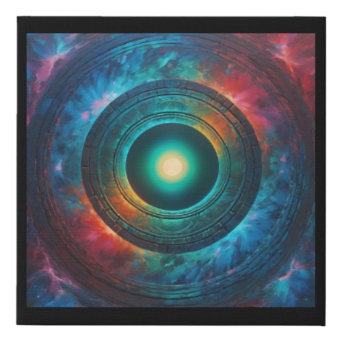 Portal to the Cosmos Abstract Zen Faux Canvas Print