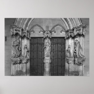 Portal with a trumeau depicting the Virgin Poster