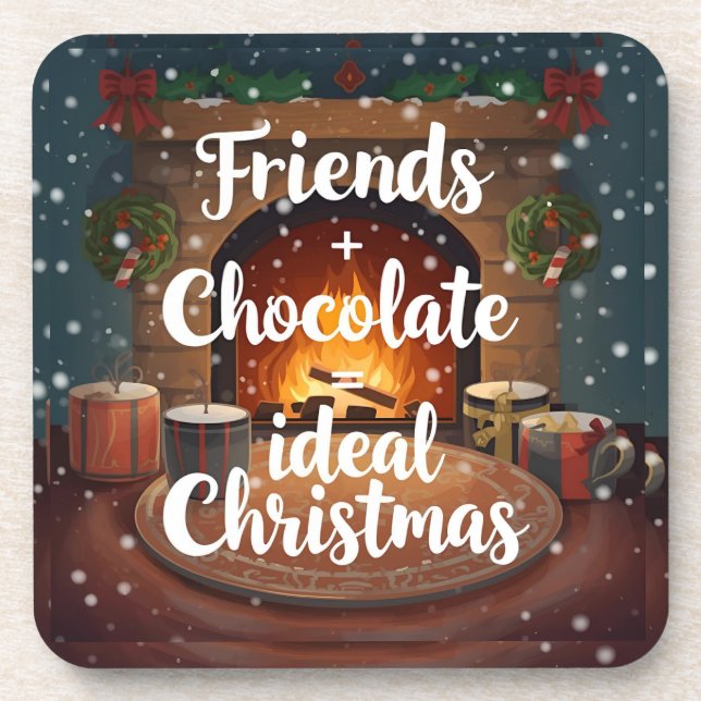 Portavases decoration home dinner friends Christma Beverage Coaster (Front)