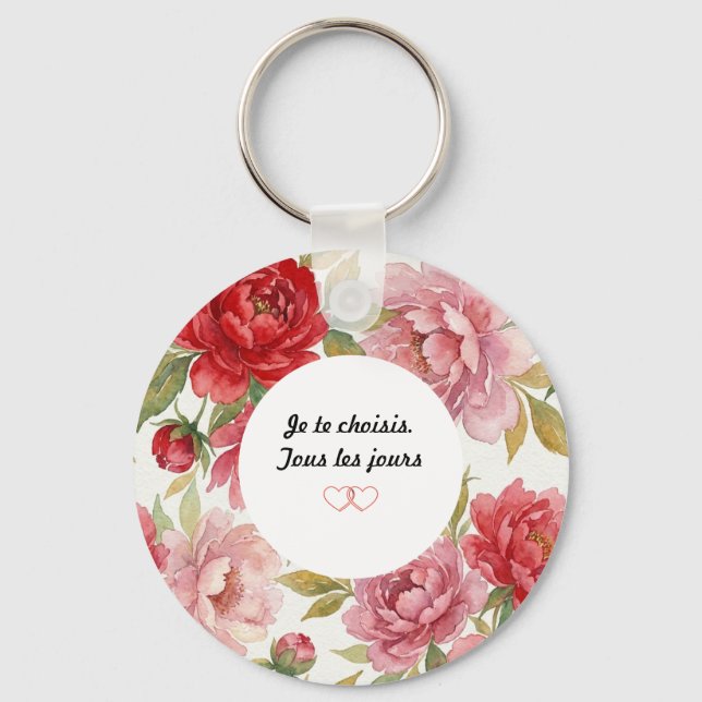 Porte-clé Couple – Deux regards, une histoire Keychain (Front)