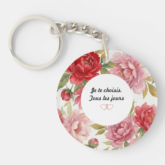 Porte-clé Couple – Deux regards, une histoire Keychain (Front)