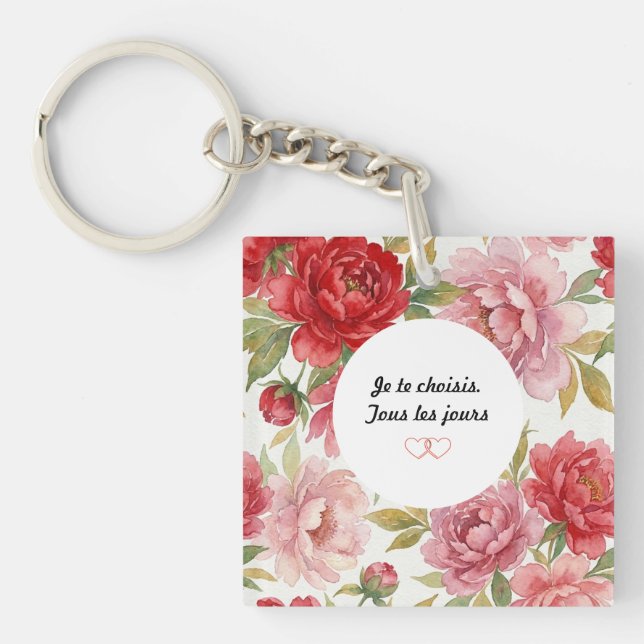 Porte-clé Couple – Deux regards, une histoire Keychain (Front)