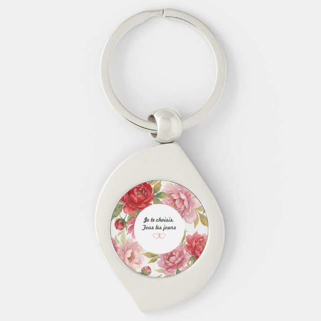 Porte-clé Couple – Deux regards, une histoire Keychain (Front)