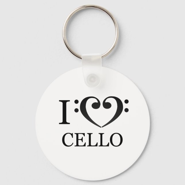 Porte-clé I Love Cello Keychain (Front)
